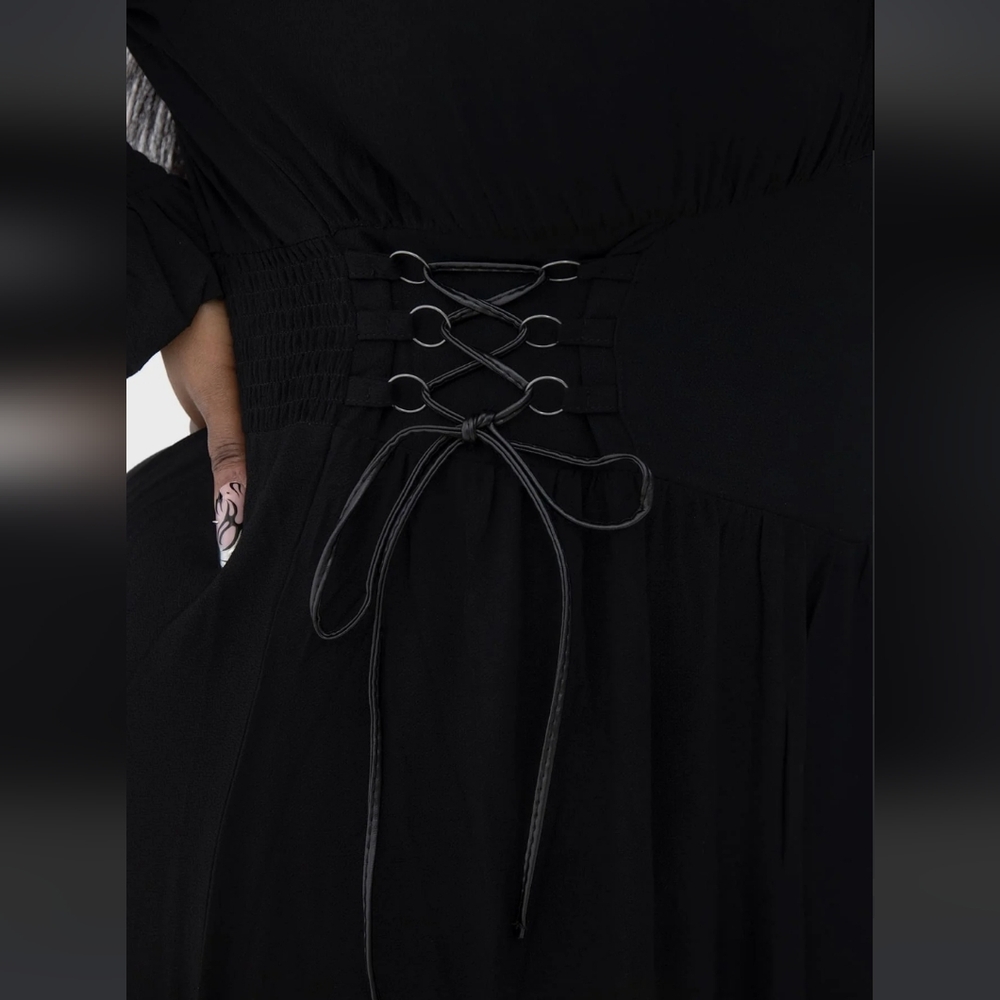 Killstar Gothic Black Long Sleeve Dress - Picture 7 of 10